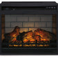 Wynnlow - TV Stand With Faux Firebrick Fireplace Insert - Gray