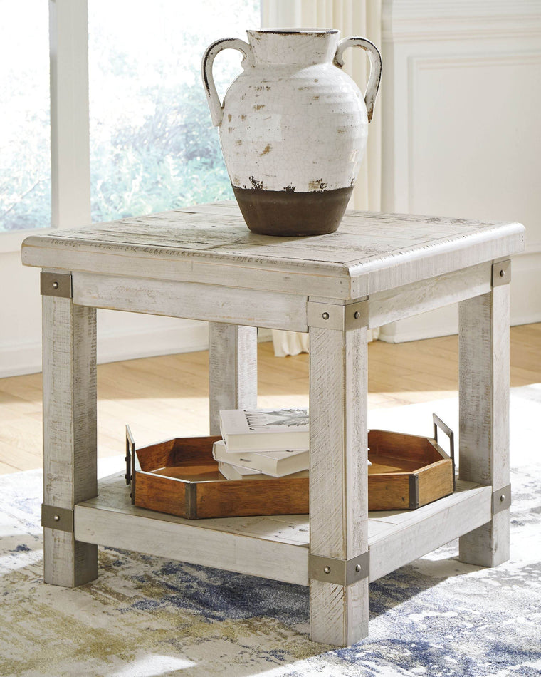 Carynhurst - White Wash Gray - Rectangular End Table - Forward Furniture