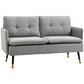 55" Linen Loveseat with Button Tufting - Grey