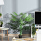 4FT Artificial Palm Tree, Fake Tropical Tree with Lifelike Leaves, Faux Plant in Pot for Indoor Decoration, Green