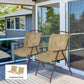 Set of 2 Garden Chair Cushions Seat Pad with Backrest for Sunbeds, Rocking Chairs, Loungers, Outdoor & Indoor Use
