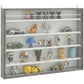 5-Tier Display Cabinet, Shot Glass Display Case, Glass Curio Cabinet with 2 Glass Doors and 4 Adjustable Shelves, White