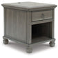 Lexorne - Gray - Rectangular End Table