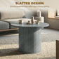 Round Coffee Table, 24" Center Table, Cement Grey