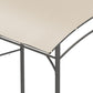 7' x 5' BBQ Grill Gazebo Tent, Garden Grill Canopy with Steel Frame and Hooks, Outdoor Sun Shade, Beige