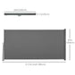 Patio Outdoor Folding Retractable Side Awning Privacy Screen with Resistance to UV Rays & Wind, 118" x 63", Light Grey