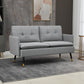 55" Linen Loveseat with Button Tufting - Grey