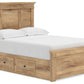 Makidern - Panel Storage Bed With Under Bed Storage Unit