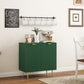 Modern Kitchen Storage Cabinet, Sideboard Buffet Cabinet with Adjustable Shelves and Metal Legs for Kitchen, Green