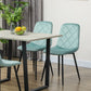 Dining Chairs Set of 4, Upholstered Dining Room Chairs with Steel Legs, Modern Kitchen Chair for Dining Room, Green