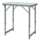 Folding Adjustable Patio Picnic Table Portable Camping Dining Lunch Table Aluminum Frame Silver