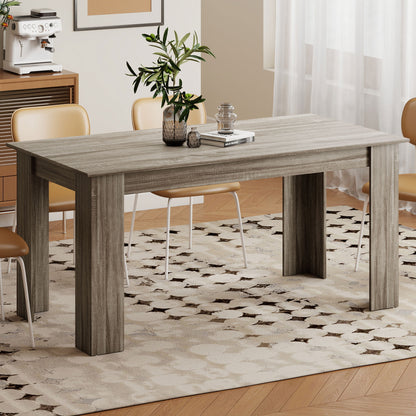 63" Dining Table for 4-6 with Wood Effect