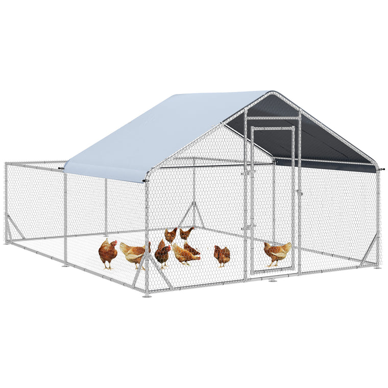 13.1' x 9.8' x 6.4' Chicken Coop with UV-Resistant Cover
