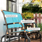 3-Seat Outdoor Glider Chair, Patio Rocking Chair, Steel Frame, Sling Fabric Seat for Garden, Backyard, Lawn, Blue