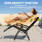 Zero Gravity Chair Set of 2 Patio Chair with Side Table Cupholders and Pillows for Pool, Backyard, Lawn, Blue