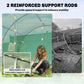 Walk-in Tunnel Greenhouse with 2 Support Rods, Mesh Door, Plant Hot House with PE Cover, 20'x10'x7', Green