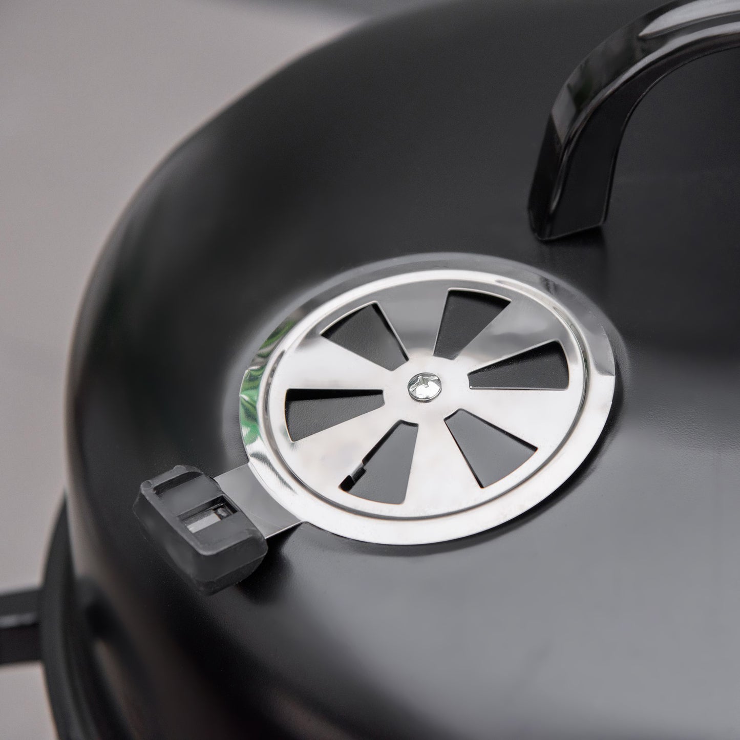 3-in-1 Vertical Charcoal BBQ Smoker, 16" Round Barbecue Grill with 2 Cooking Areas and Thermometer, Black