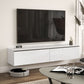 Wall Mounted TV Stand, Floating TV Cabinet for up to 70" TVs with Storage, High Gloss Effect, White