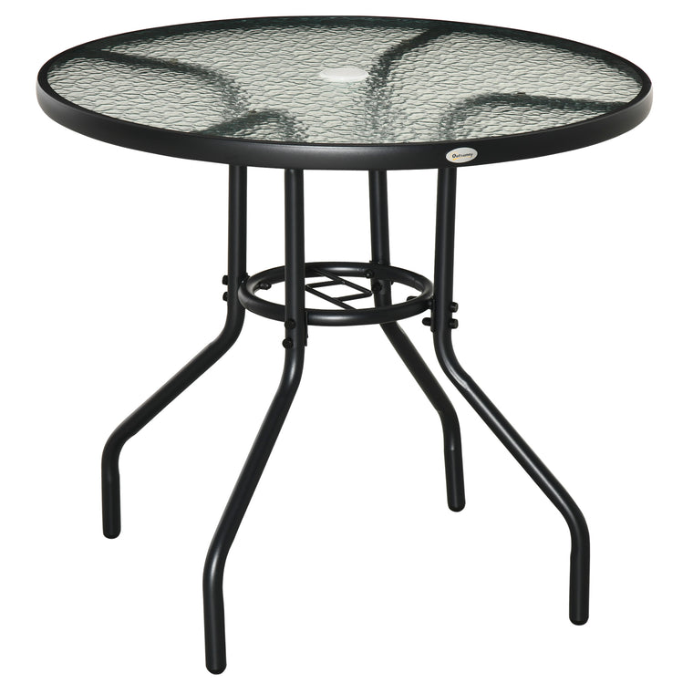 31.5" Round Bistro Table with Glass Top