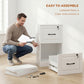 2 Drawer File Cabinet with Lock, Vertical Filing Cabinet with Adjustable Hanging Bars for A4 and Letter Size, White