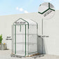Mini Greenhouse with Screen Roof, Portable Small Greenhouse with Roll-Up Zipper Door