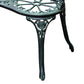 40" Outdoor Garden Bench, Cast Aluminum Antique Rose Style Patio Garden Park Loveseat Bench for Backyard, Porch, Balcony, Lawn, Green