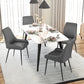Upholstered Kitchen Chairs, Modern Dining Chairs Set of 2 with Diamond Tufting and Steel Legs for Dining Room, Grey