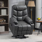 Lift Chair for Elderly, PU Leather Electric Recliner Chair with Quick Assembly, Remote, Cup Holders, Side Pockets, Grey