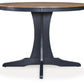 Landocken - Brown / Blue - Round Dining Room Table