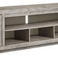 Naydell - Gray - XL TV Stand W/Fireplace Option