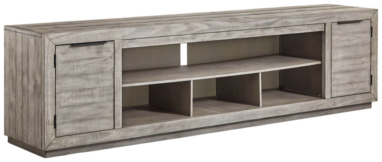 Naydell - Gray - XL TV Stand w/Fireplace Option - Forward Furniture