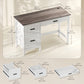 Computer Desk with 3 Drawers & File Drawer - White