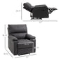 Recliner Chair, Manual Reclining Chair with Footrest, Padded Seat for Living Room, Bedroom, Study, Dark Grey