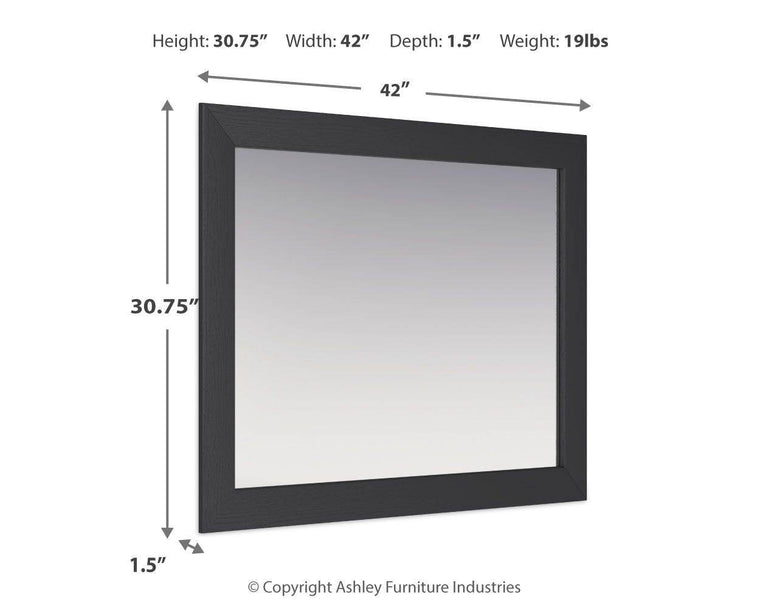 Vertani - Black - Bedroom Mirror - Forward Furniture