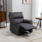 Manual Recliner Chair with Footrest - Dark Grey