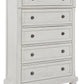 Robbinsdale - Antique White - Five Drawer Chest