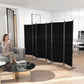 6 Panel Room Divider, 6 Ft Folding Privacy Screen, Portable Freestanding Partition Wall Divider, Black