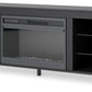 Cayberry - Black - TV Stand With Fireplace