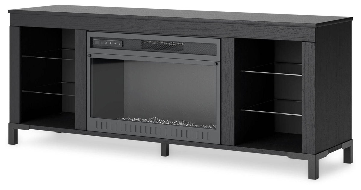 Cayberry - Black - TV Stand With Fireplace - Forward Furniture