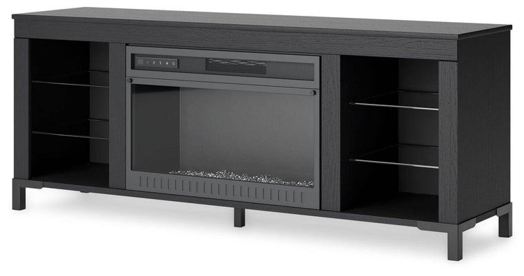 Cayberry - Black - TV Stand With Fireplace - Forward Furniture