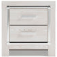 Altyra - White - Two Drawer Night Stand - Forward Furniture