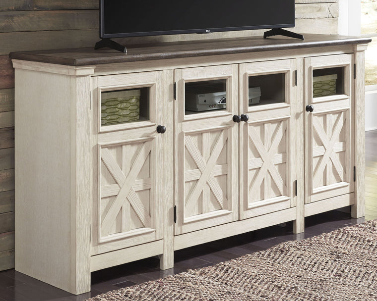 Bolanburg - Extra Large TV Stand - White / Brown / Beige