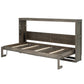 Twin-Size Murphy Bed with LED Light and Foldaway Cabinet, Space-Saving Wall Bed with Desk Conversion, 83" L x 45.5" W x 47" H, Brown
