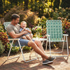 Folding Portable Patio Chairs with Armrests, Set of 2