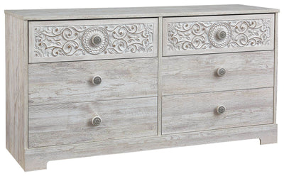 Paxberry - Whitewash - Six Drawer Dresser - Vinyl-Wrapped - Forward Furniture