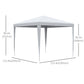9' x 9' Portable Canopy Party Tent Gazebo Outdoor Sunshade for Weddings Parties with Dressed Legs, White
