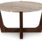 Tanidore - Warm Brown - Round Cocktail Table