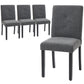Dining Chairs Set of 4 with Padded Seat - Dark Grey