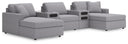 5 Pc. Sectional With Chaise And Audio Console