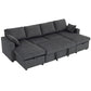 Dana Convertible U-Shaped Sofa-Corduroy